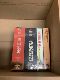 Vintage sealed VHS tapes(Ben-Hur, Cleopatra, Indiana Jonesand the Last Crusade, and more)