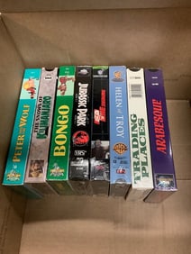Vintage sealed VHS tapes(Peter and the Wolf, Helen of Troy, Jurassic Park, and more)