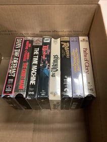 Vintage sealed VHS tapes(The Time Machine, The Vikings, Raiders of the Lost Ark, and more)