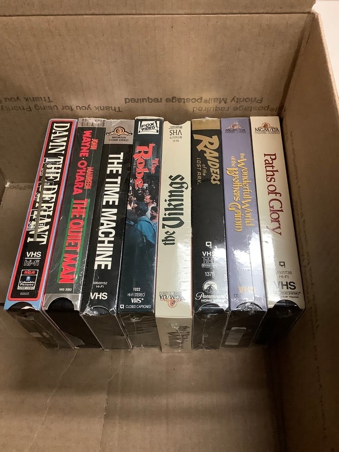 Vintage sealed VHS tapes(The Time Machine, The Vikings, Raiders of the Lost Ark, and more): Vintage sealed VHS tapes(The Time Machine, The Vikings, Raiders of the Lost Ark, and more)