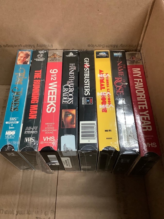 Vintage sealed VHS tapes(Tom Jones, The Name of the Rose, The Running Man, and more): Vintage sealed VHS tapes(Tom Jones, The Name of the Rose, The Running Man, and more)