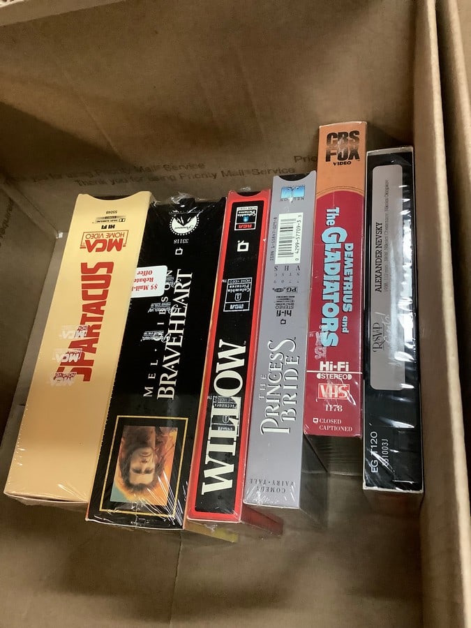 Vintage sealed VHS tapes(Willow, The Princess Bride, Spatacus, and more): Vintage sealed VHS tapes(Willow, The Princess Bride, Spatacus, and more)