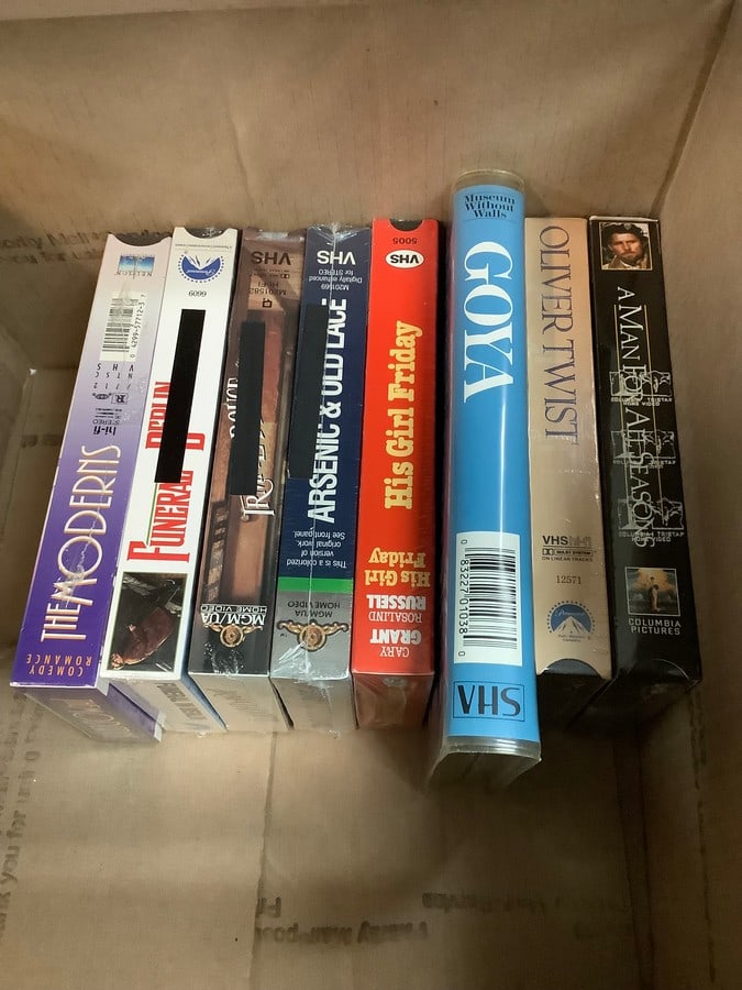Vintage sealed VHS tapes(Oliver Twist, A Man for All Seasons, The Moderns, His Girl Friday, and: Vintage sealed VHS tapes(Oliver Twist, A Man for All Seasons, The Moderns, His Girl Friday, and more)