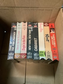 Vintage sealed VHS tapes(Singing in the Rain, Cabaret, Kismet, Earth Girls are Easy, and more)