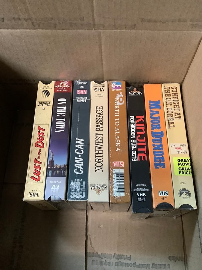Vintage sealed VHS tapes(Lust in the Dust, Northwest Passage, Can-Can, and more): Vintage sealed VHS tapes(Lust in the Dust, Northwest Passage, Can-Can, and more)