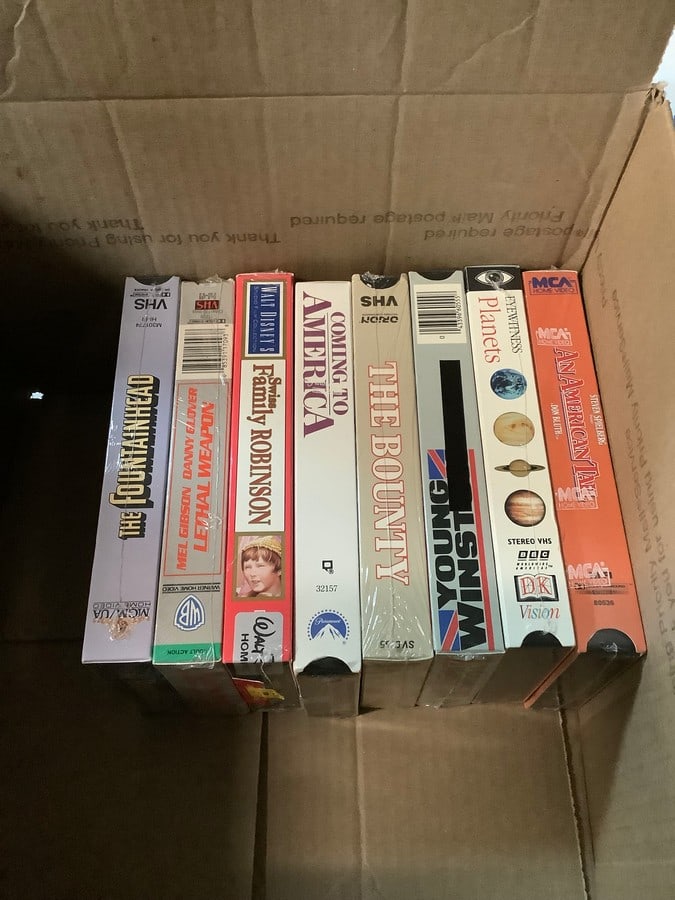 Vintage sealed VHS tapes(The Fountainhead, The Bounty, Coming to America, An American Tale, and: Vintage sealed VHS tapes(The Fountainhead, The Bounty, Coming to America, An American Tale, and more)