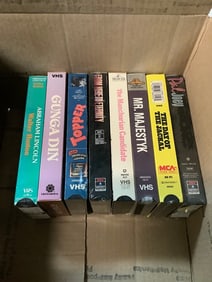 Vintage VHS tapes(Gunga Din, Mr.Majestyk, The Day of Jackal, and more)