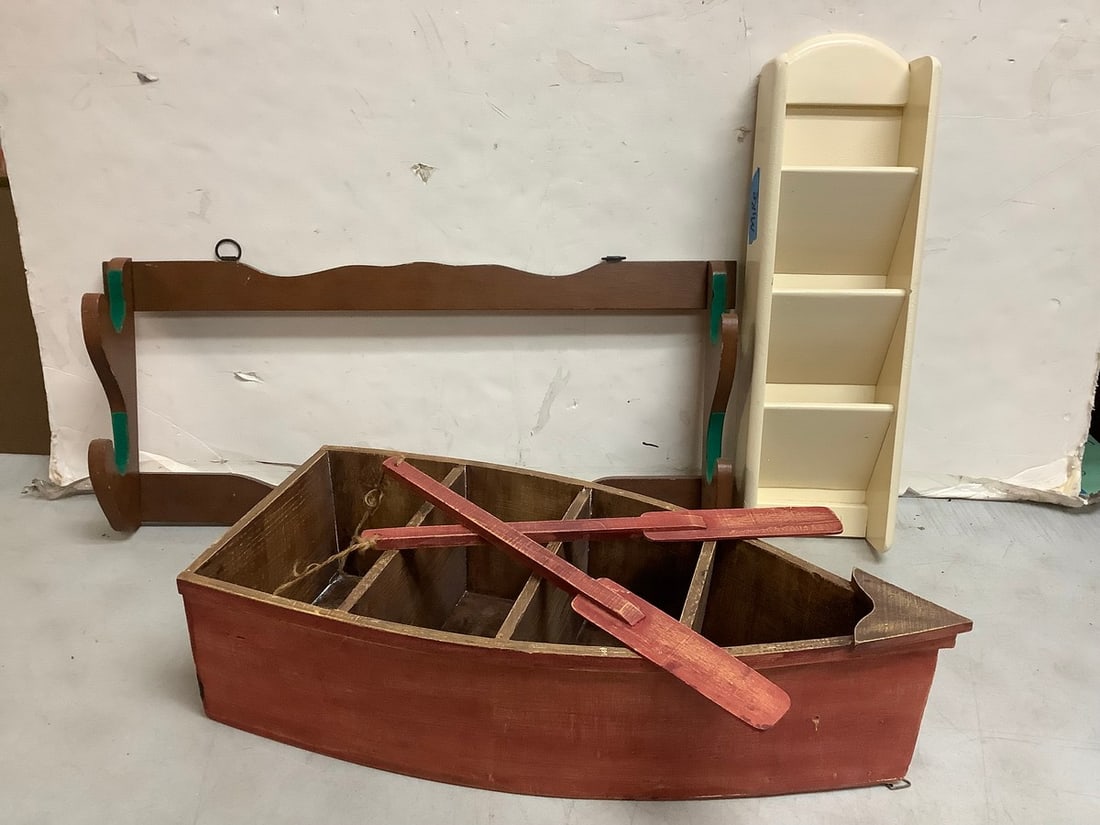 House decor(boat wall hanging shelf-22.5in.long and more) (1 of 1)