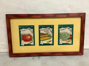 Framed gardening packets decor(9in.x16in.)