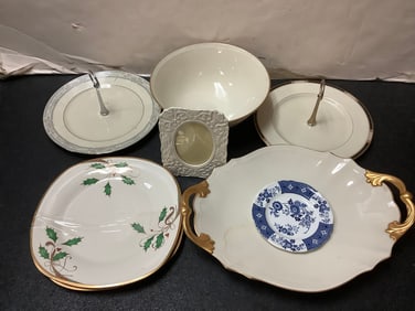 Lenox plates, picture frame(5.25in.x6.75in.), bowl, and more