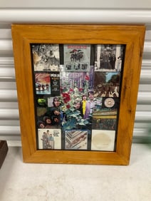 framed beatles memorbilia artwork 14x17