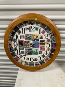 vintage wall hanging beatles memorialia clock 20"