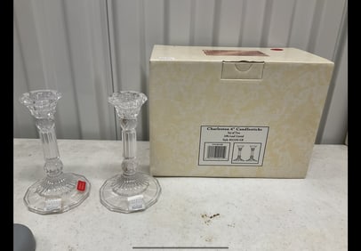 Fifth Avenue Crystal LTD - Charleston 6 inch candlesticks 24% lead crystal style # 315192-GB