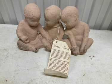 Klara Sever - Czechoslovakian clay statue - 12 inches by 6 inches