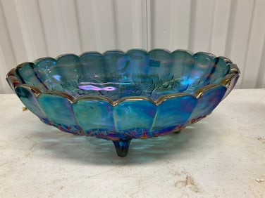 carnival glass candy dish 12x9x5