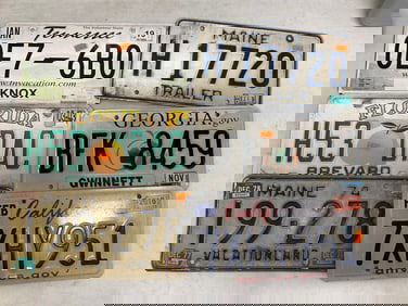 Lot of 6 license plate