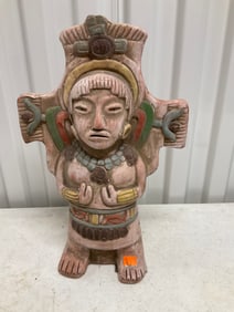 Mexico made cermaic Indian statue 12 inches
