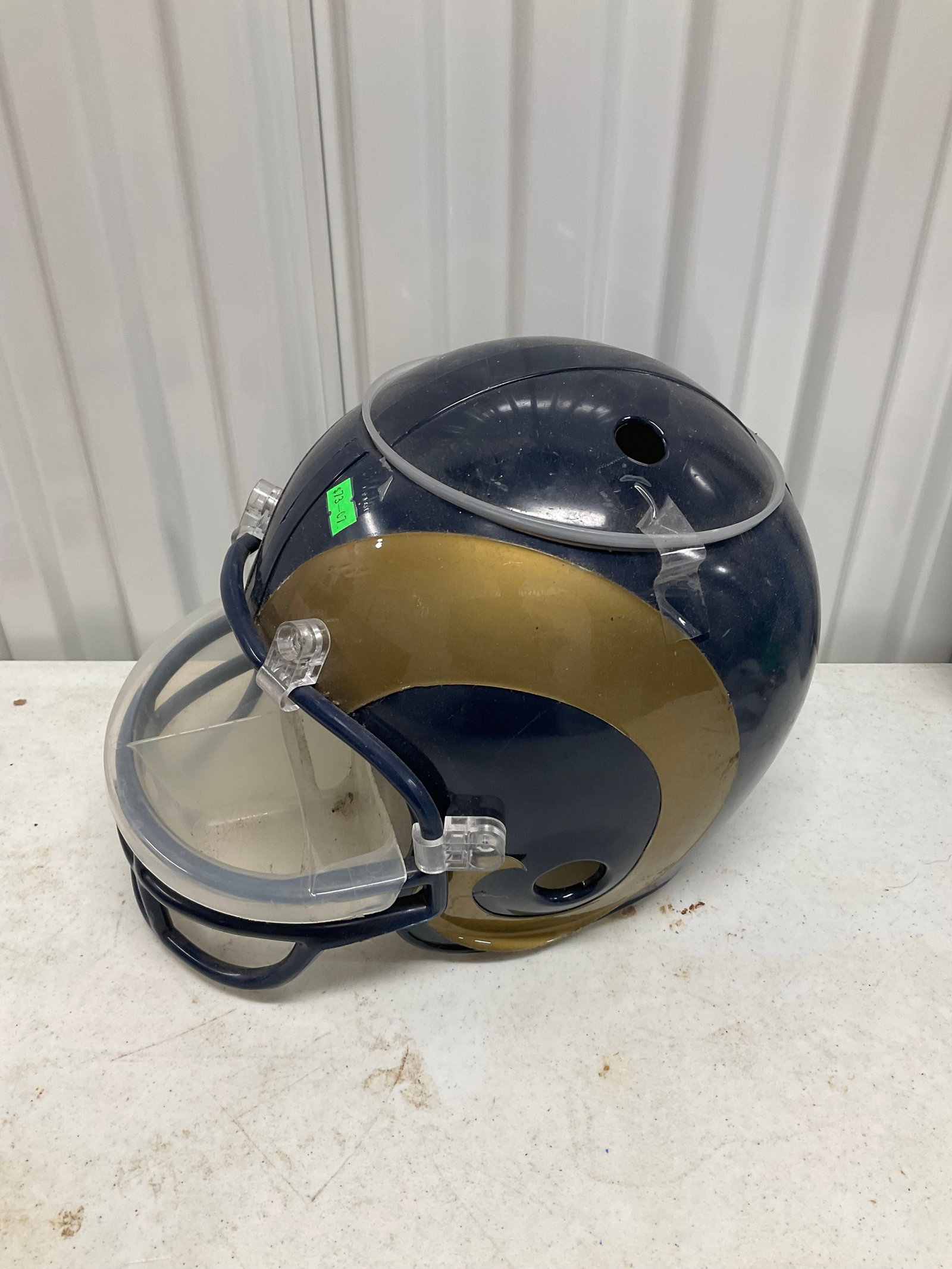 Rams football helmet snack tray: Rams football helmet snack tray
