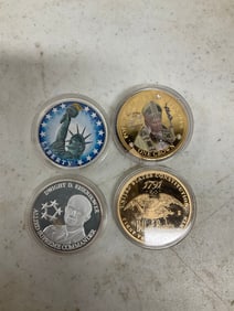 Lot of 4 historic coins