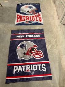 Lot of 2 NFL Pariots flags 42x30