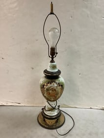Vintage Capidimonte Lamp (34in Tall)