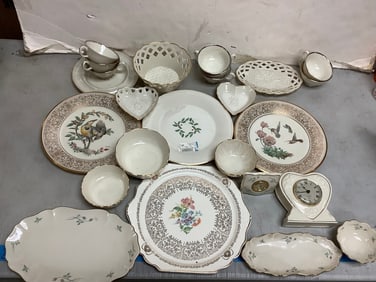 Lenox Plates, Cups, Bowls, Heart Clock, and more (Tallest - 5.5in)