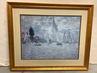 Framed Boat Artwork (18inx22in)