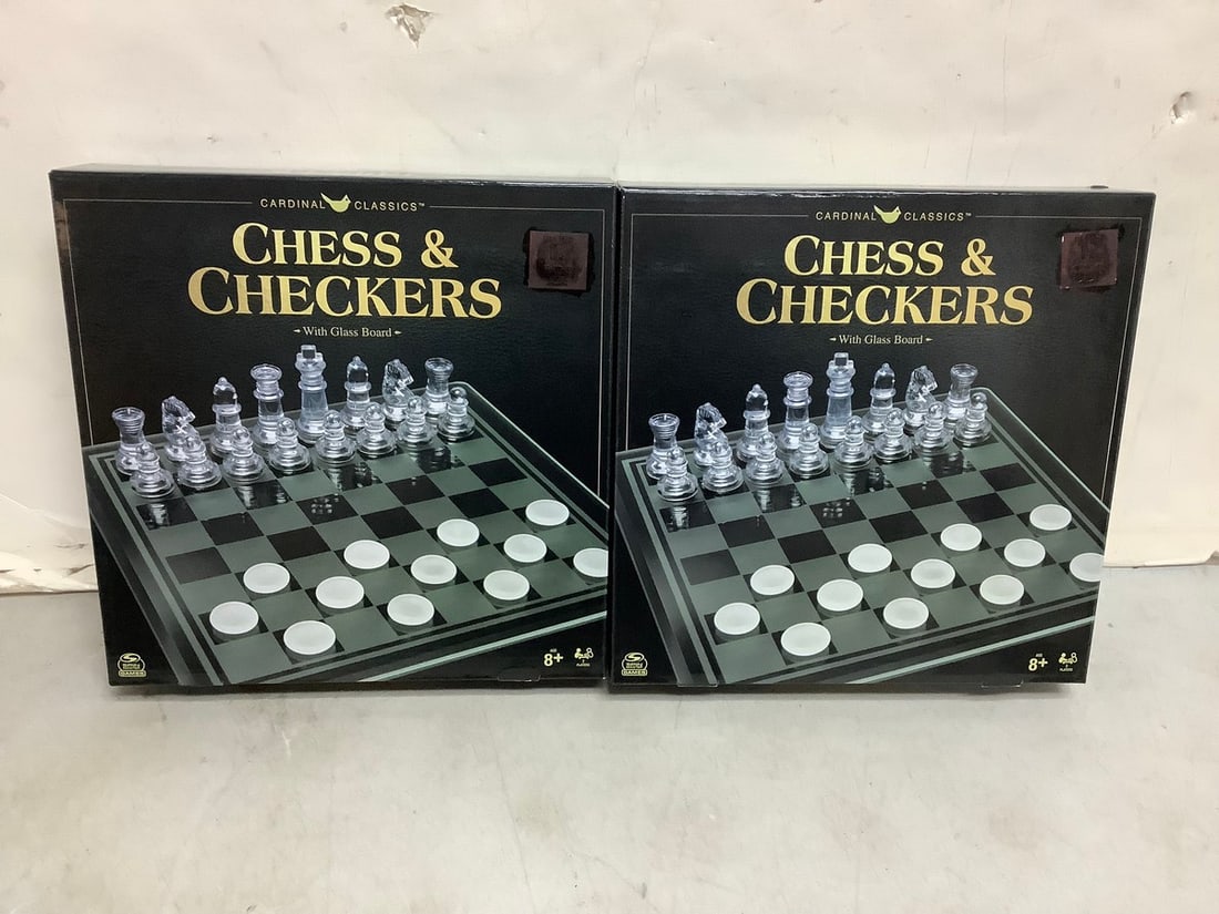 Cardinal Classics Chess & Checkers Sets (Glass Boards) (1 of 1)