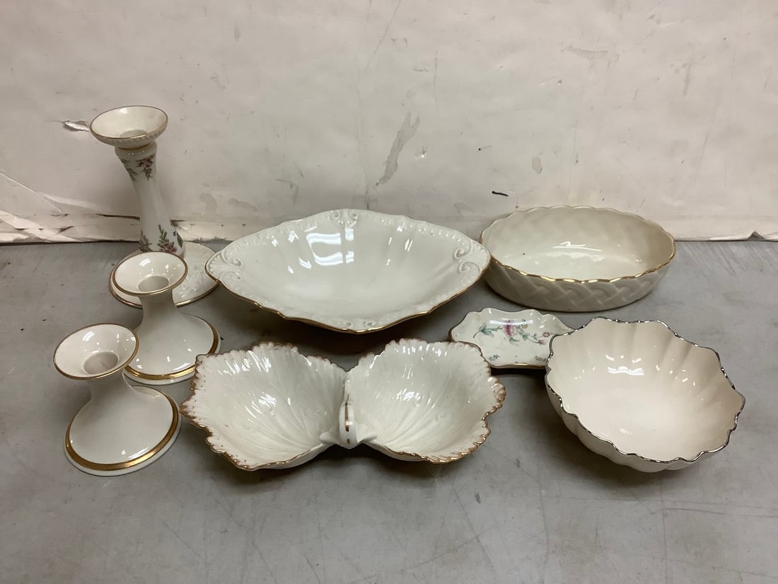 Various Lenox Bowls, Candle Holders and more (Tallest - 7.25in): Various Lenox Bowls, Candle Holders and more (Tallest - 7.25in)