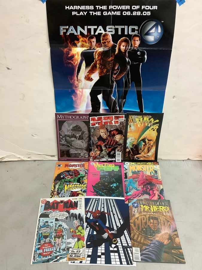 Vintage Comics (Monster, Batman, The Maxx and more) and Fantastic 4 Movie Poster (19inx27in): Vintage Comics (Monster, Batman, The Maxx and more) and Fantastic 4 Movie Poster (19inx27in)