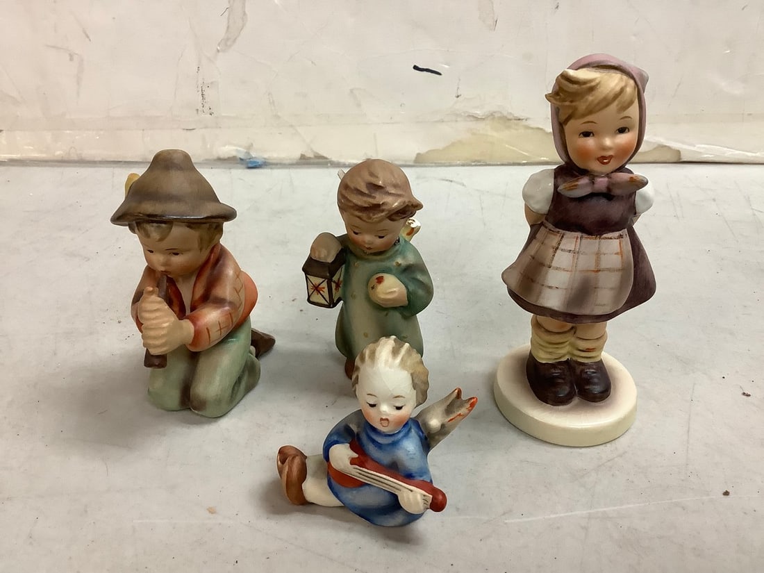 Goebel decorative statues(some chipped-5.5in.tallest): Goebel decorative statues(some chipped-5.5in.tallest)