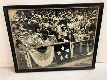 Framed black and white presidential photograph(11.75in.x14.75in.)