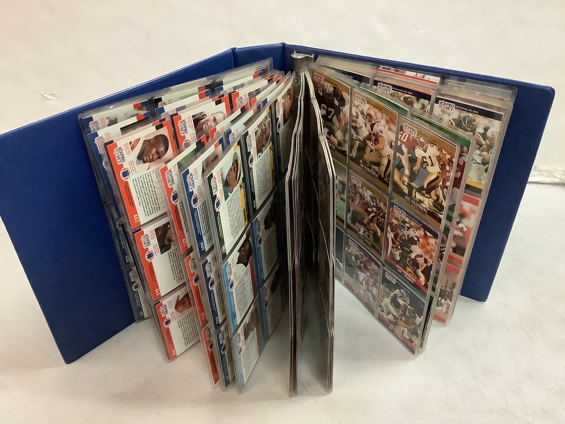 1990 Pro Set Series II Football card album full of collectible cards: 1990 Pro Set Series II Football card album full of collectible cards