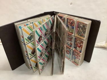 Football card album full of collectible cards