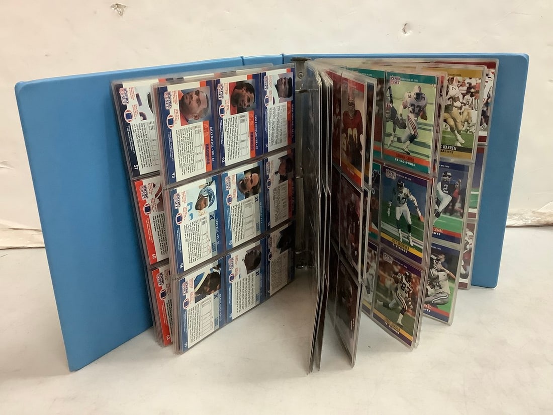 1990 Pro Set Series II Football card album full of collectible cards: 1990 Pro Set Series II Football card album full of collectible cards