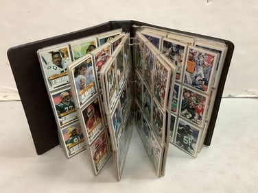 1992 Fleer Football card album full of collectible cards