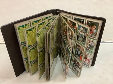 1989 Topps and 1000yd. club Football card album full of collectible cards