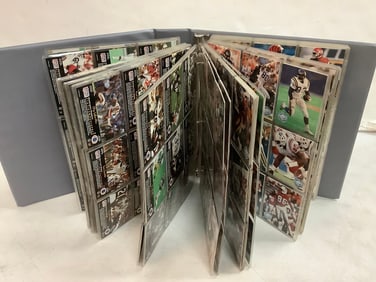 Football card album full of collectible cards