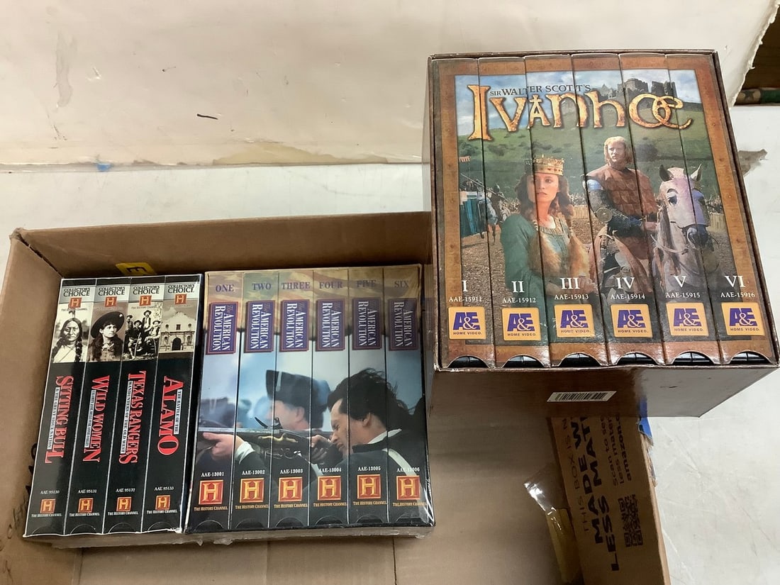 VHS tapes(Collector's Choice, The American Revolution, and Ivanhoe): VHS tapes(Collector's Choice, The American Revolution, and Ivanhoe)