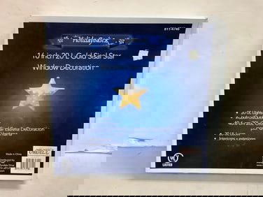 16 in. 20 L Gold Star Window Decoration(new in box)