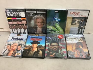 Various DVD's(Topkapi, The Spartans, Alexander Hamilton, and more-most sealed)
