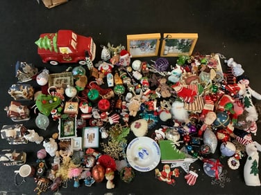 Various Christmas ornaments/decor