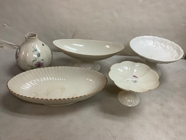 Various Lenox Pedestal Bowls, Vase and more (Tallest - 6.75in)