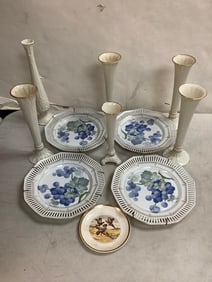 Lenox Vase, Candle Holders, Decorative Plates (Tallest - 11in)