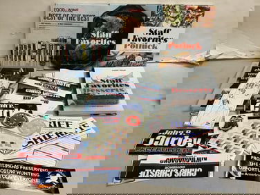 Food & Wine cookbooks and various stickers(Chris Christie, John P. Curley, and more)