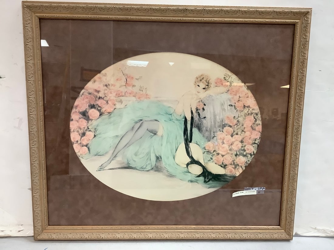 Framed Louise Icart La Bell Rose art print(24.75in.x28.5in.) (1 of 1)