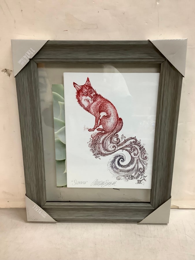 Sionna wolf art print framed signed Chelsea Smith(14in.x17in.) (1 of 1)