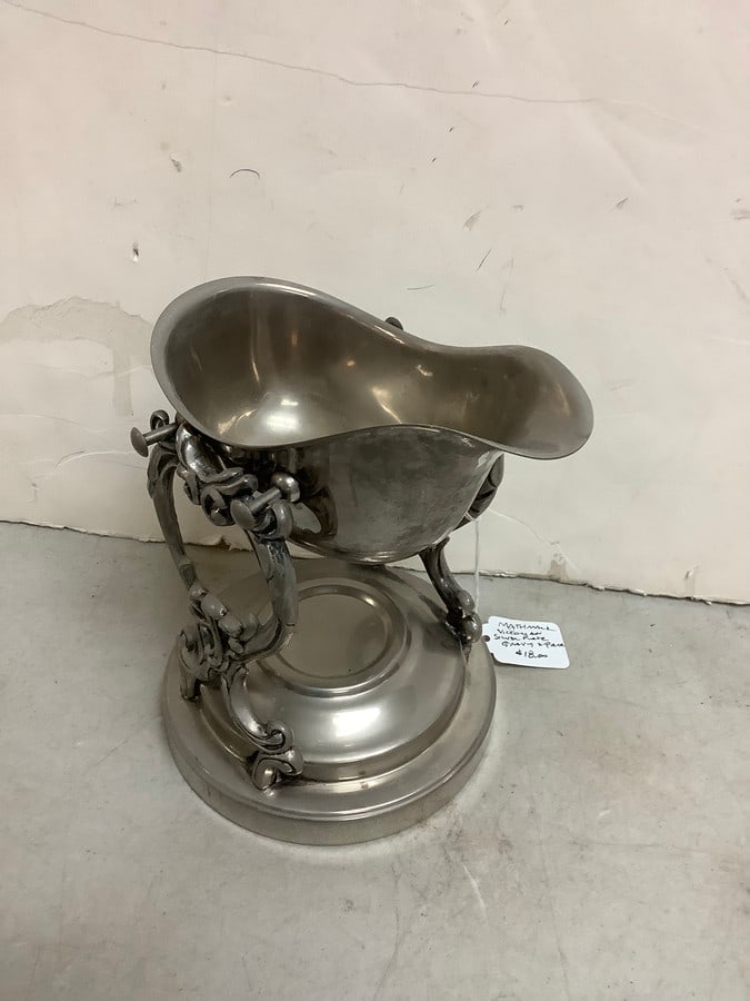 Victorian Silver Plate Gravy Bowl - 2 piece (7.75in Tall) (1 of 1)