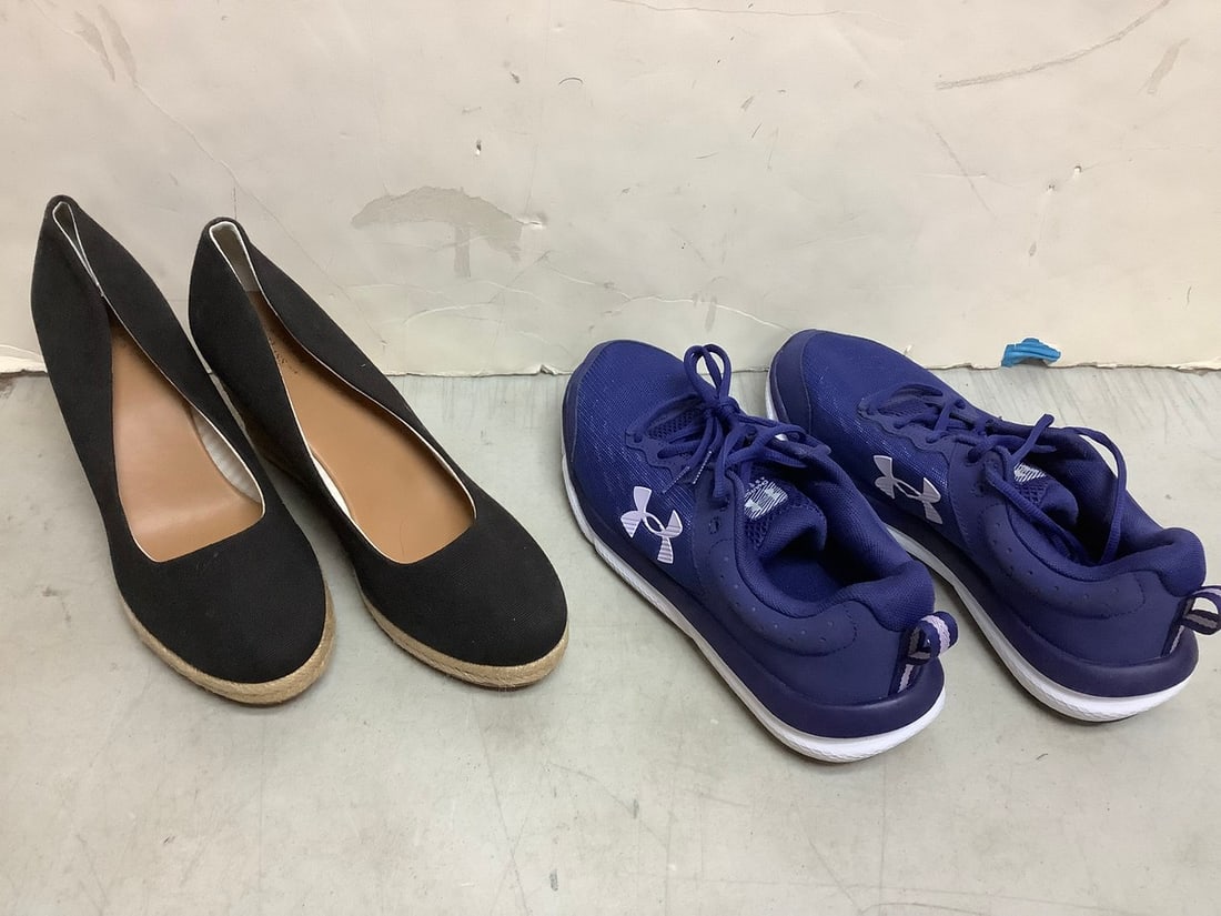 Under Armour sneakers(size 9.5) and Wedges(size 11) (1 of 1)