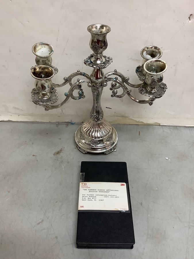 Clarence Clemons tape and decorative candleholder(13.5in.tall): Clarence Clemons tape and decorative candleholder(13.5in.tall)